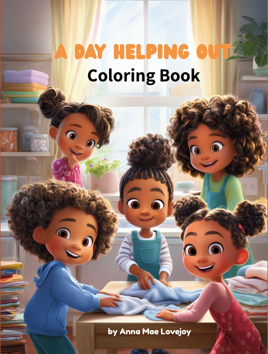A Day Helping Out - Children's Coloring Book